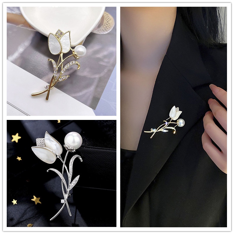 Trâm Cài Áo Hình Hoa Tulip Dễ Thương Thời Trang Dự Tiệc Cưới