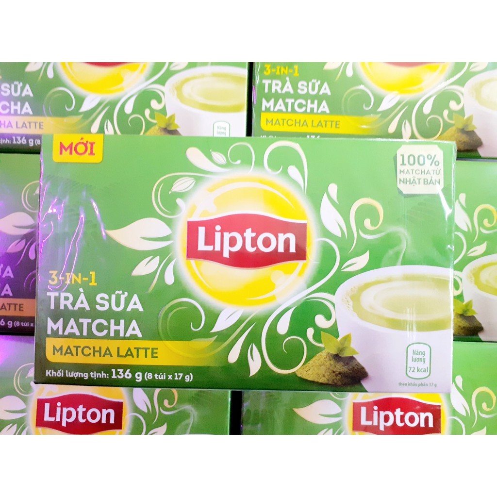 Hộp Trà Sữa Lipton Matcha - 1005627 (8 Gói x 17g)