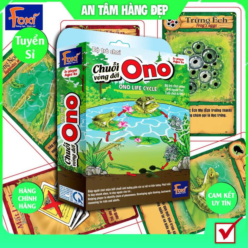 Flashcard-Chuỗi Ono vòng đời Ếch Bướm Foxi-thẻ glenndoman và boardgame thông minh--siêu rẻ.