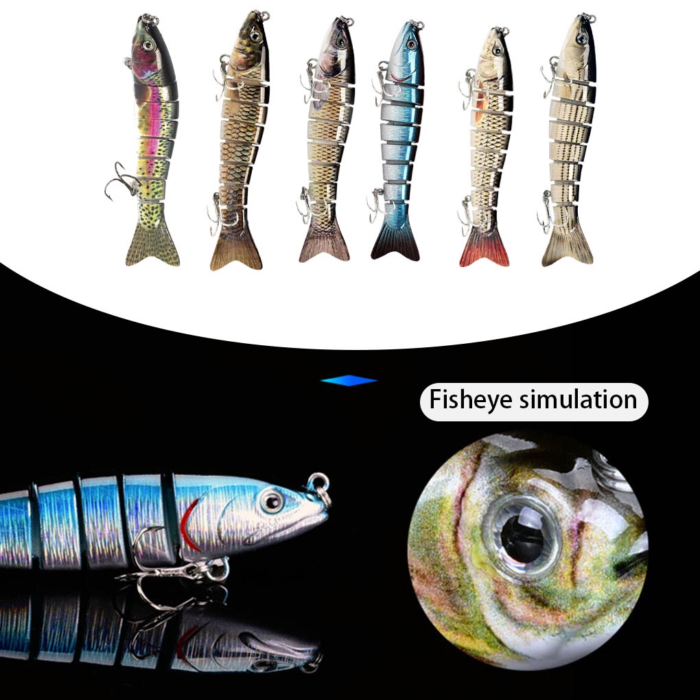 [Global] Wobbler Bait Lure Jig Crankbait Fishing Multi-sectional Sinking Swimbait with Claw Barb Hook