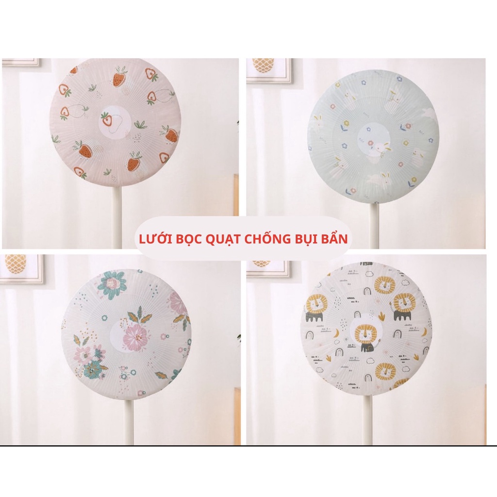 Vỏ Bọc Quạt Điện Chống Bụi In Hình Thú Hoạt Hình Bảo Vệ An Toàn Cho Bé 88317