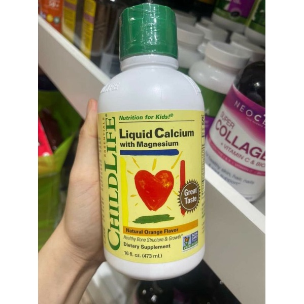 Canxi Childlife Mỹ dạng nước 473ml bổ sung calcium, kẽm và magie cho bé từ 6 tháng đến 12 tuổi