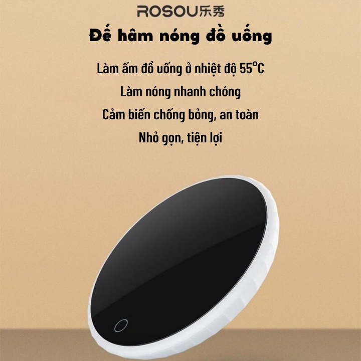 Đế hâm nóng Xiaomi, đế hâm nóng nước, sữa, cafe... nhiệt từ 45ºC- 60 ºC-Bảo hành 12 tháng