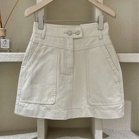 JSC Jiashucheng Quần Culottes Cạp Cao Dáng Chữ A Ống Rộng Cài Nút Thiết Kế Phong Cách Hàn Quốc Thời Trang Xuân Hè 2022