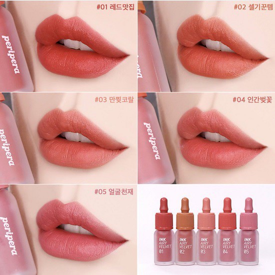 [Chính Hãng Peri Pera] Son #Peripera Ink Airy Velvet Korea Chính Hãng