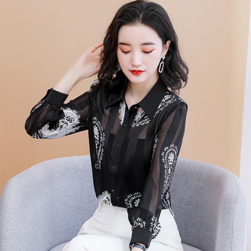 Áo Sơ Mi Chiffon Tay Dài Thời Trang Mùa Thu Dành Cho Nữ
