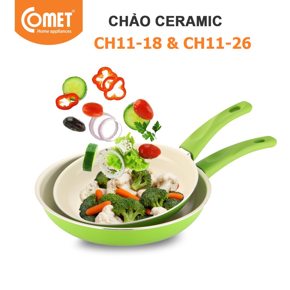 Combo 2 chảo chống dính Ceramic COMET - CH11-18&amp;26