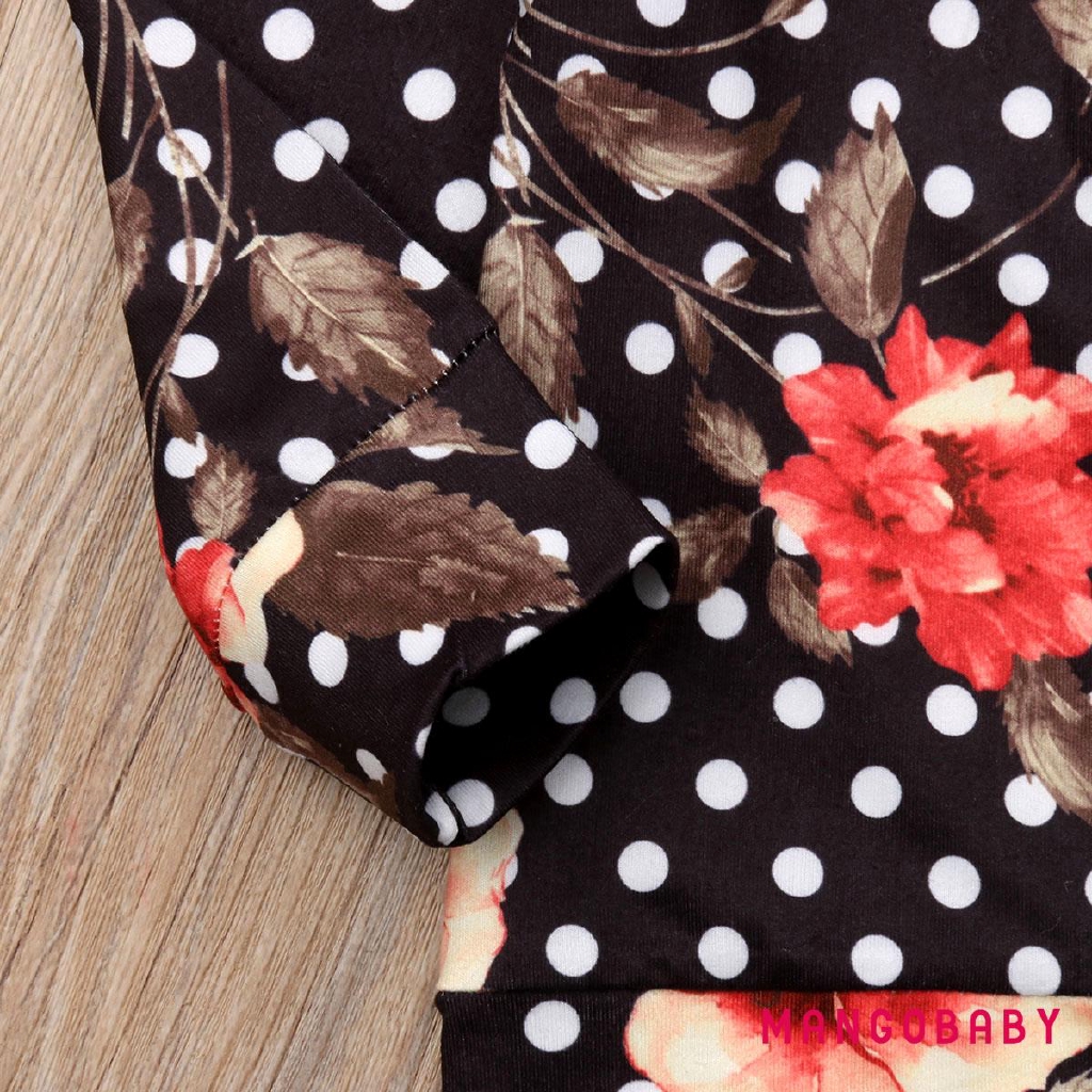 Áo khoác hoa vải chấm bi xinh xắn cho bé gái