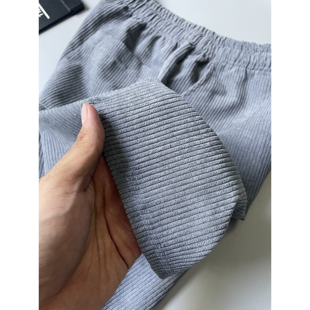 Quần Short Nhung Tăm Gân Form Rộng Nam Nữ  Unisex Phong Cách Trẻ Trung Cá Tính - Short Nhung