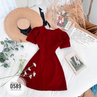 Bigsize Đầm nhung D589