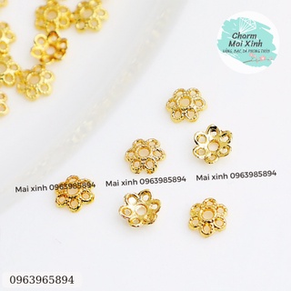 Đế Úp, Đế Ốp Hoa Hạt Vòng Đá, Vòng Tay - Chặn Vàng - charm vòng tay nam nữ tự nhiên phong thủy thời trang tự làm