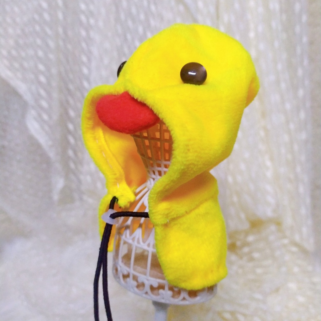 Áo Choàng Con Vịt Màu Vàng Cho Doll 10cm