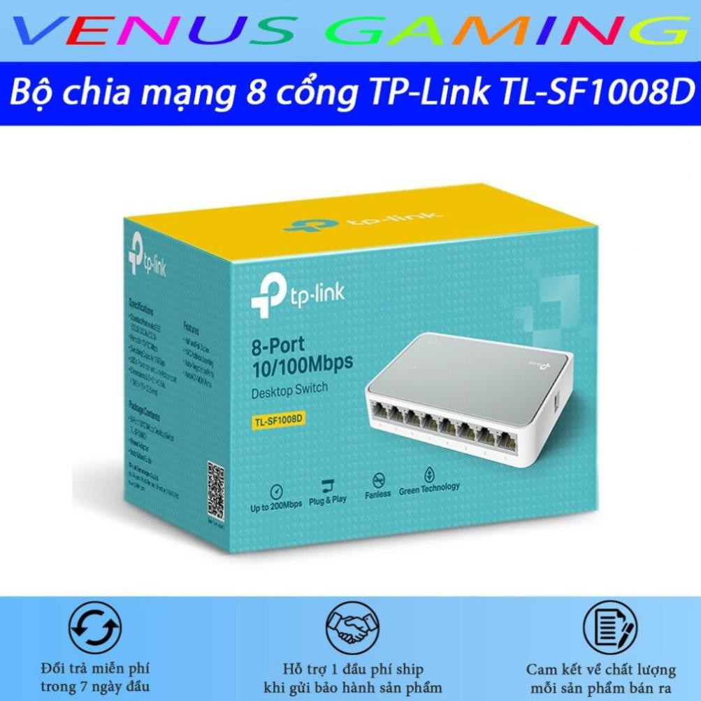 Bộ chia mạng 8 cổng TP-Link TL-SF1008D - Bộ Chia Tín Hiệu 8 cổng 10/100Mbps - BH 5 năm