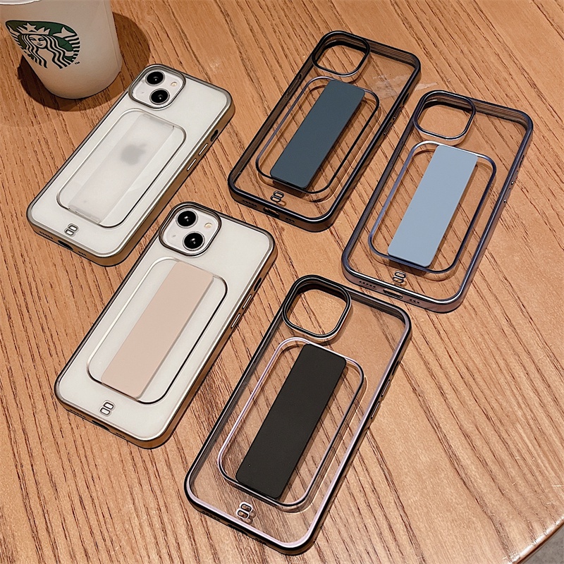 Ốp Điện Thoại Silicon Mềm Nhám Trong Suốt Có Dây Đeo Cổ Tay Cho iPhone 11 12 13 Pro Max 7+ 8+ 7 8 Plus