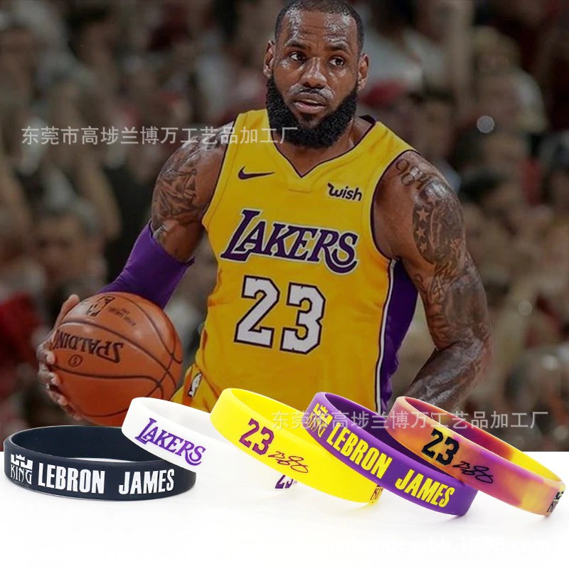 Vòng tay NBA silicone vòng tay bóng rổ cao su phản quang Michael Jordan Stephen Curry Lebron James Kyrie Irving ////////