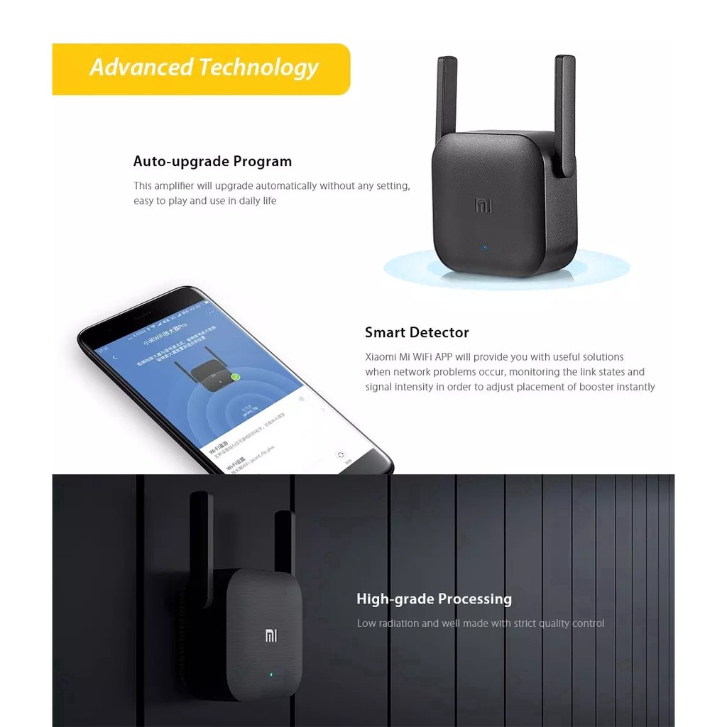 Thiết bị kích sóng Wifi Xiaomi PRO băng thông 300 Mbps 2.4G | BigBuy360 - bigbuy360.vn