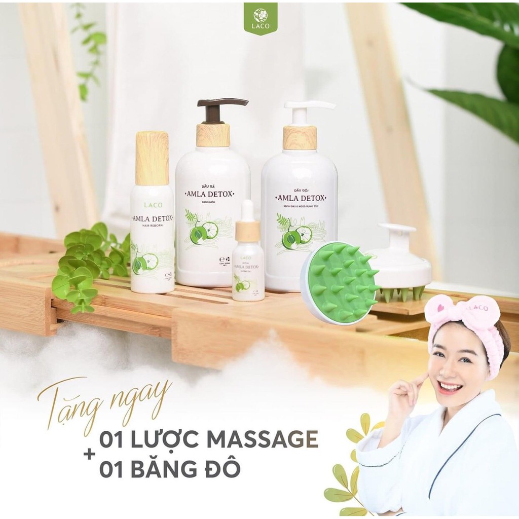 Bộ Dưỡng Tóc Organic Amla Detox Ngăn Rụng Tóc