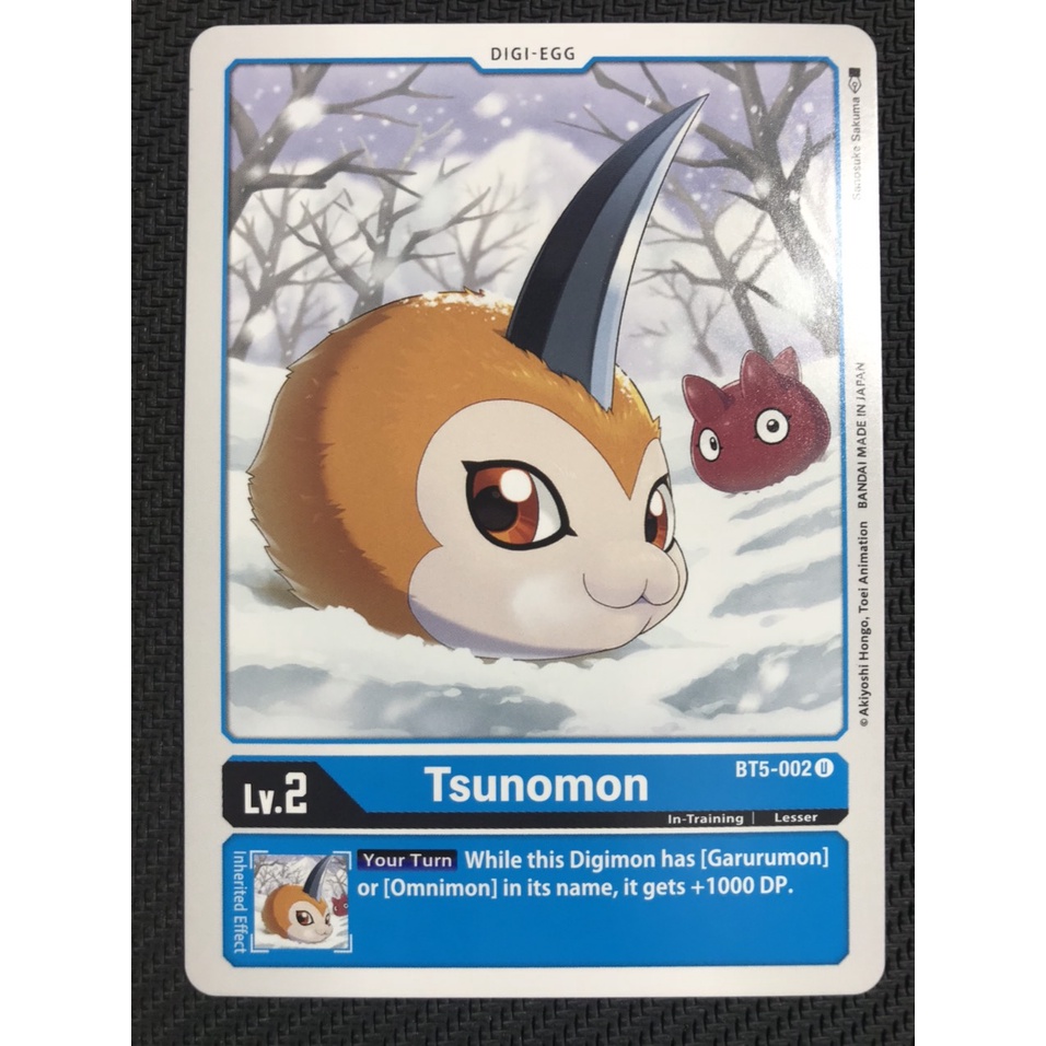 Thẻ bài Digimon BT5-002 Tsunomon - Uncommon