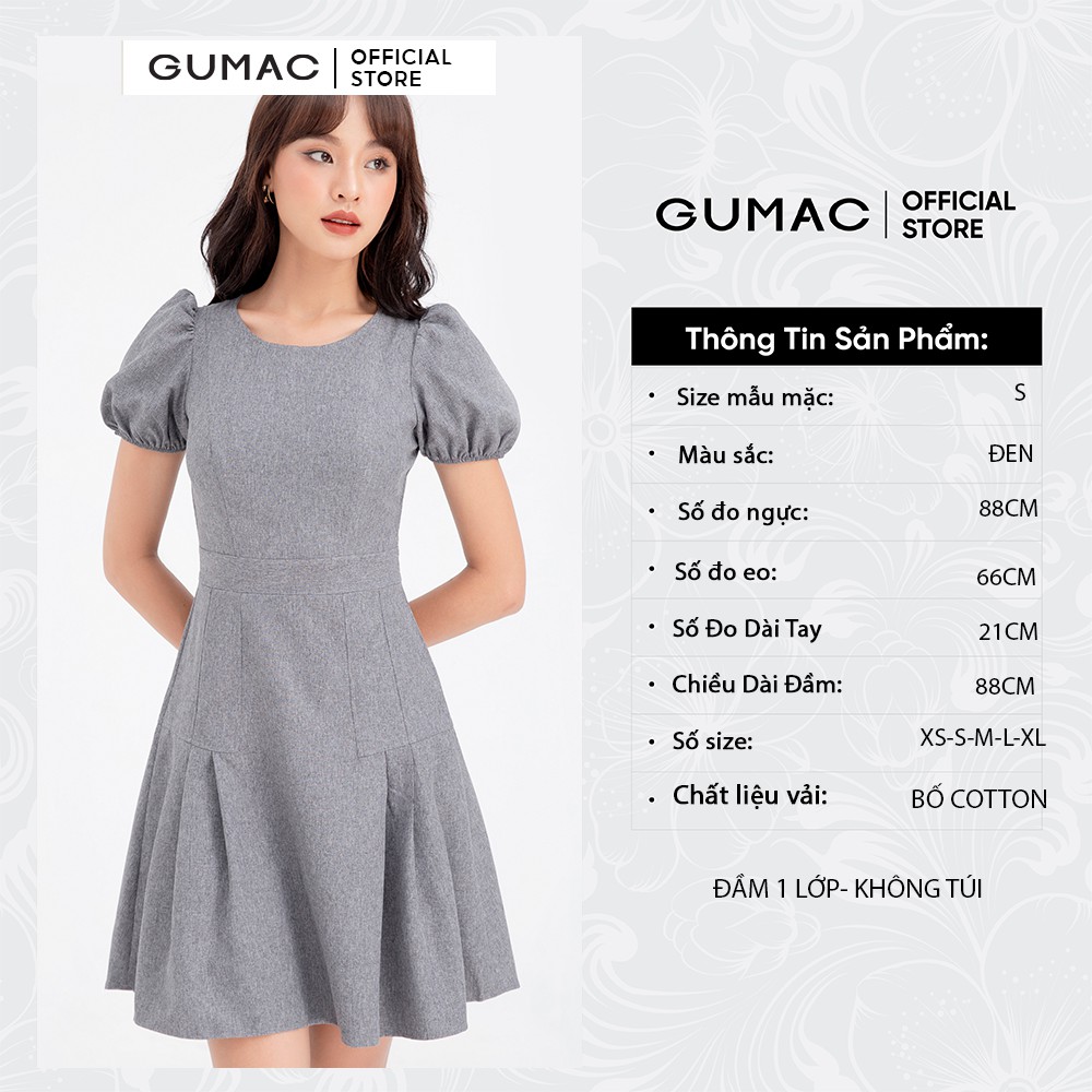 Đầm xòe nữ chiết ly tùng GUMAC DB604 – >>> top1shop >>> shopee.vn