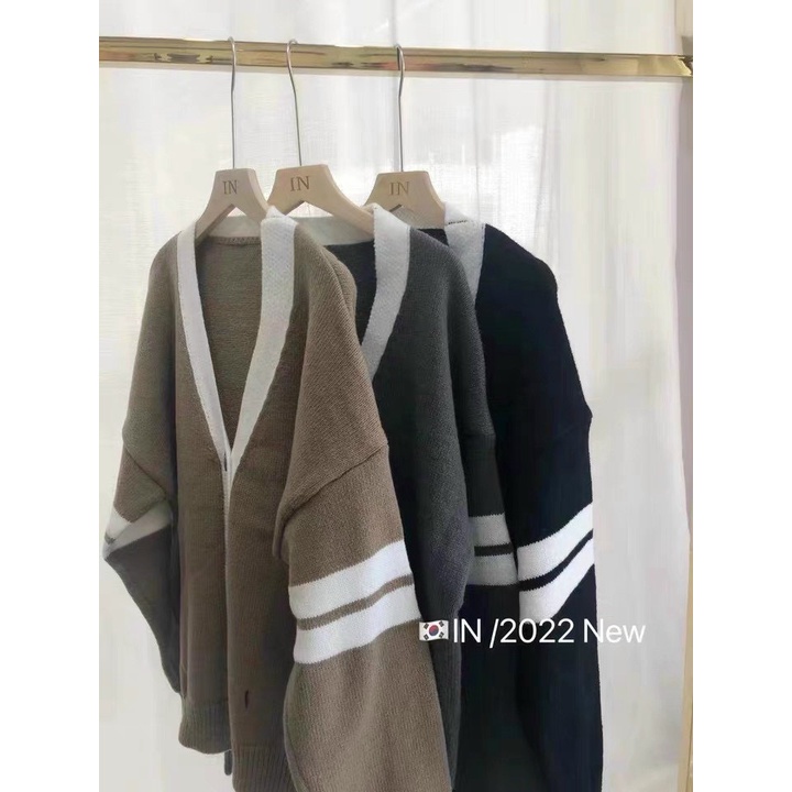 Áo Khoác Cardigan Sọc Tay Chất Len Dáng Dài Nam Nữ Unisex Phong Cách Ulzzang - Áo Khoác Ngoài cdg Vintage Chất Đẹp