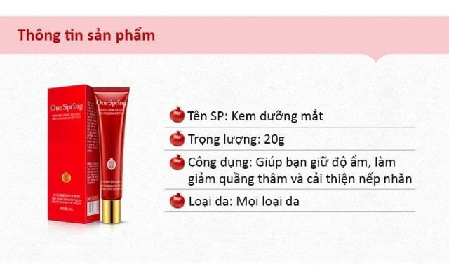 Kem Trị Nhăn Và Thâm Quầng Mắt Lựu Đỏ