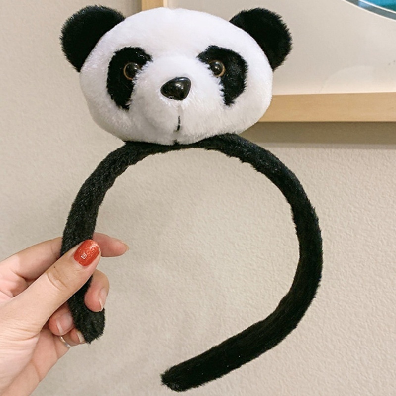 Flgo Băng Đô Cài Tóc Bản Rộng In Họa Tiết Hoạt Hình Thỏ / Gấu Trúc / Heo