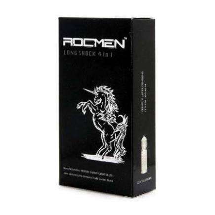 Combo 2 hộp bao cao su gân gai kéo dài thời gian ROCMEN đen
