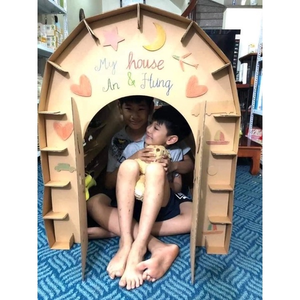 Nhà Bìa Carton Lắp Ghép Thông Minh Cho Bé MaxStore