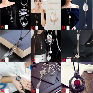 [HOT] [mẫu 19-27]Vòng cổ dây dài đính đá nhân tạo 9 mẫu xinh xắn