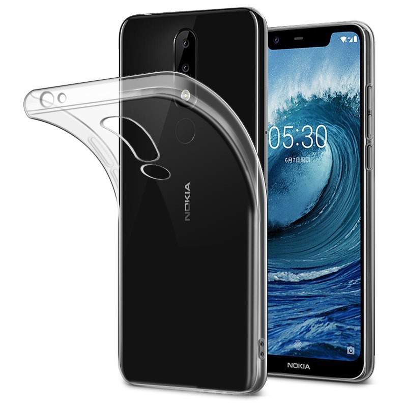 Ốp lưng dẻo Nokia 5.1 Plus / Nokia X5 Ultra Thin (mỏng 0.6mm, chống trầy xước, ôm sát máy, Trong suốt) - Hàng chính hãng