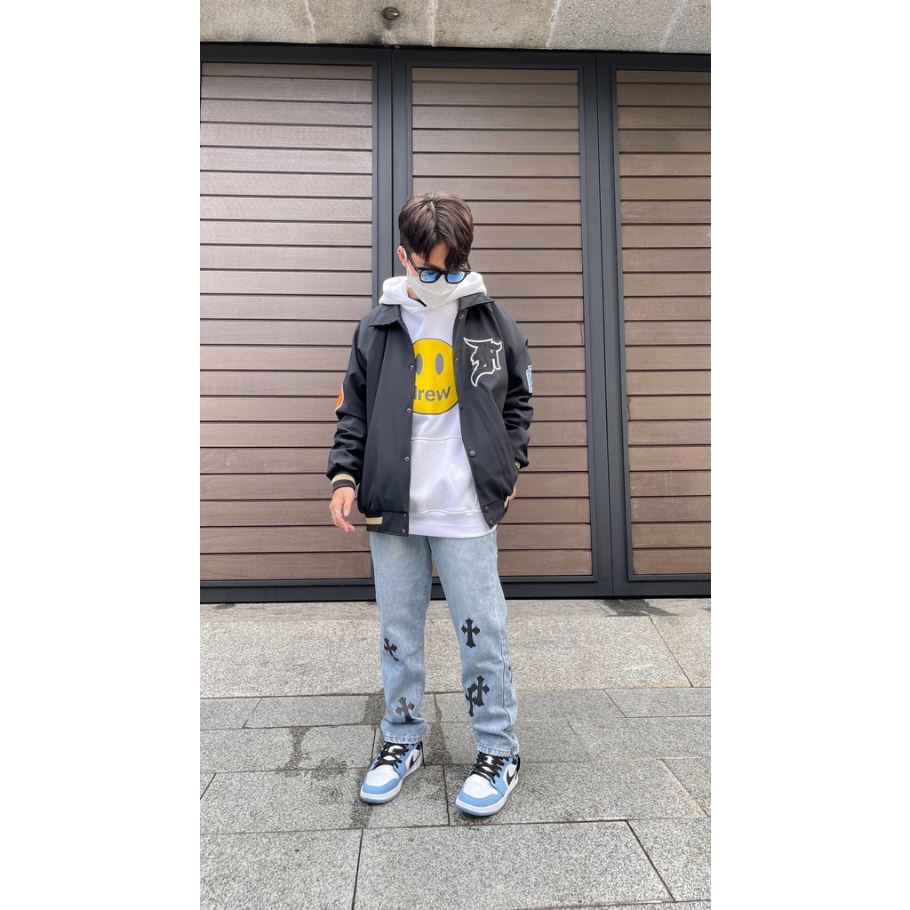Áo Khoác Bomber fear of god Satin MANUEL Áo jacket varsity FOG Satin chất dù 2 lớp nam nữ unisex - Gin Store
