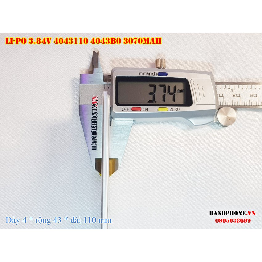 Pin Li-Po 3.84V 3070mAh 4043110 4043B0 (Lithium Polymer) cho Bàn Phím, Loa Bluetooth, Máy Tính Bảng, Tablet, Laptop