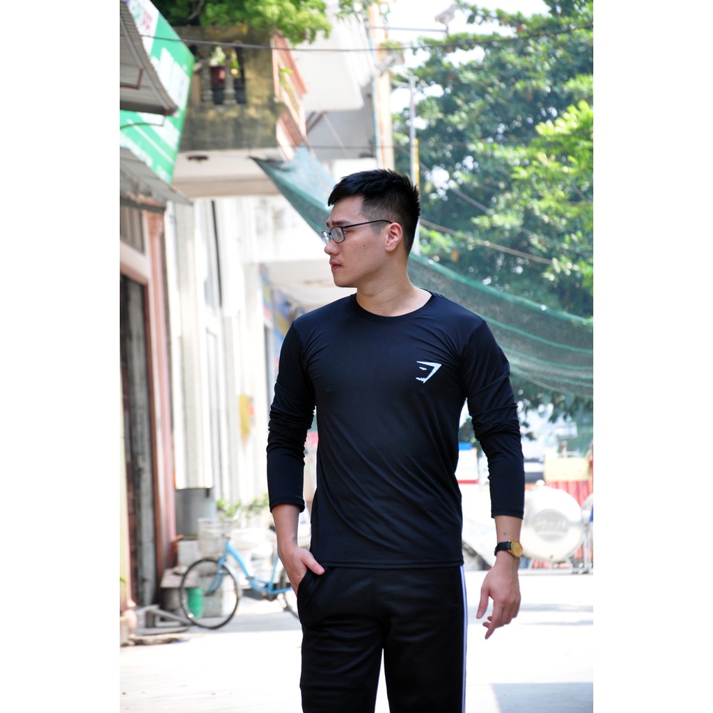 Áo giữ nhiệt Nam BODY chất thun lạnh dài tay 4 màu size 40-75kg GYMER