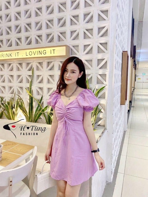 VÁY ĐŨI TAY BỒNG RÚT DÂY NGỰC SIÊU XINH DK35 | BigBuy360 - bigbuy360.vn