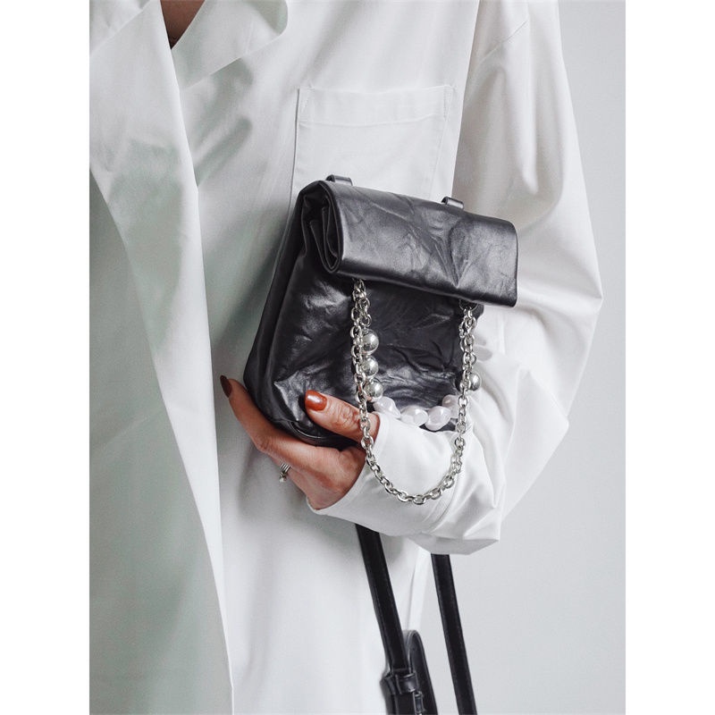 Túi Đeo Chéo Mini Đựng Điện Thoại Thiết Kế Kiểu Giấy kraft Thời Trang Y2K