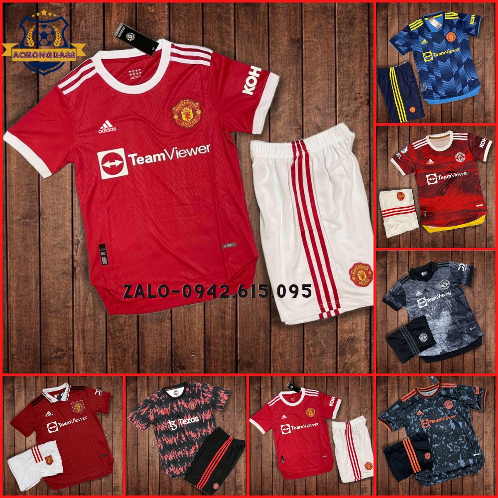 Áo bóng đá CLB MU Manchester United mùa giải 22/23 Bản chuẩn mẫu thi đấu - Áo đá banh vải gai lưới Thái Lan thoáng mát