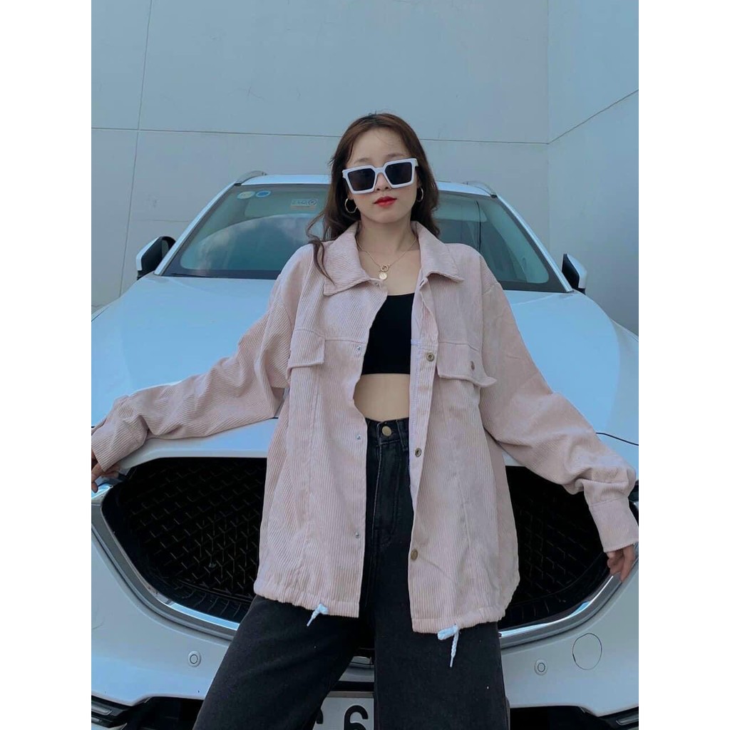 Áo Khoác Bomber/ Áo Khoác Nhung Gân Tăm Nam Nữ - Áo Khoác Kaki Unisex Trơn Nhung Hot Trend | BigBuy360 - bigbuy360.vn