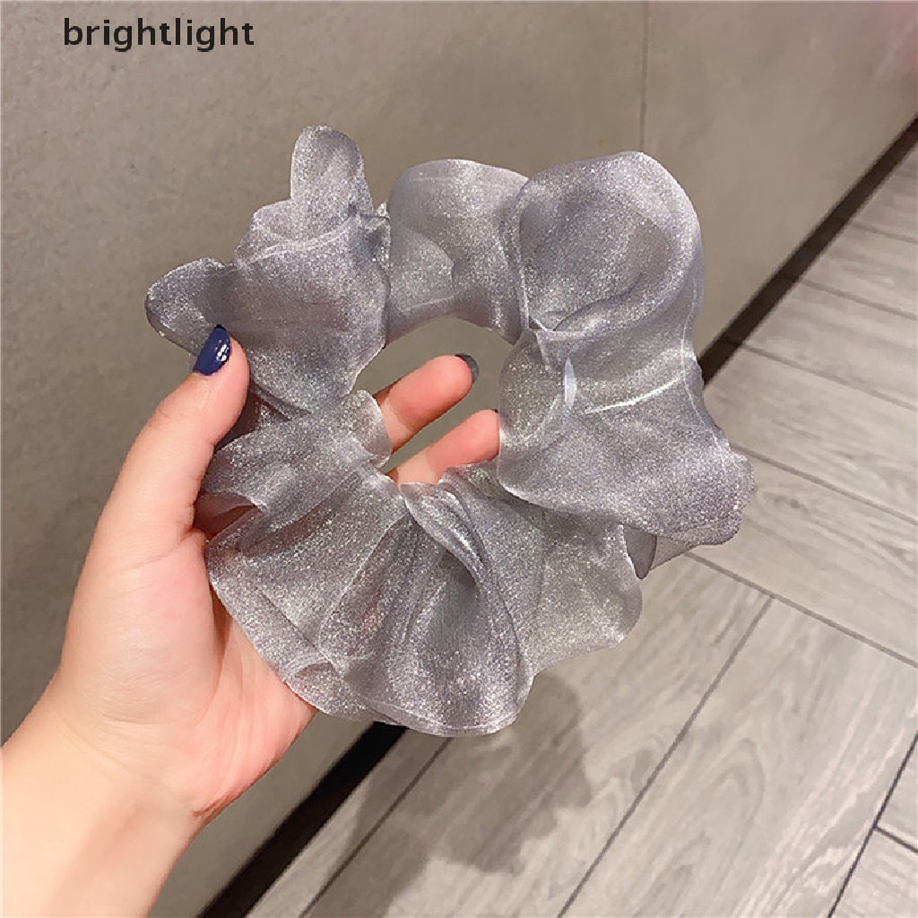 Dây Cột Tóc Co Giãn Bằng Vải Organza Có Giá Đỡ Cho Nữ (Hàng Có Sẵn)