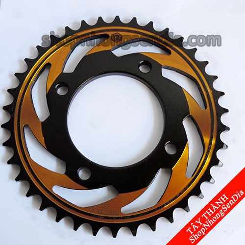 Nhông sên dĩa Yamaha Jupiter, màu vàng sên 10ly, NSD Jupiter