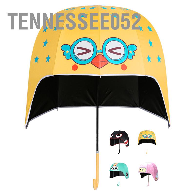 [Hàng Sẵn] Ô che mưa nắng Hình Mũ bảo hiểm Hoạt hình dễ thương Chống tia UV Tay cầm dài【Tennessee052】