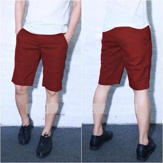 quần short kaki nam màu đỏ