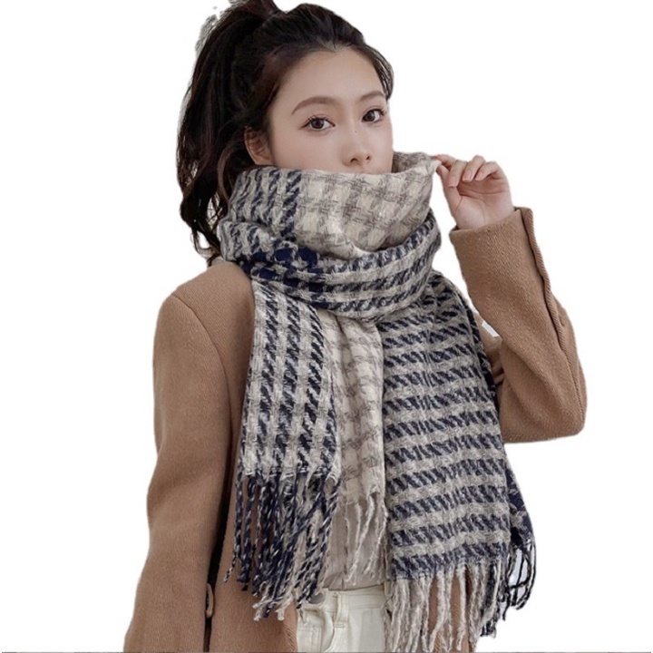 [CAO CẤP] Khăn Choàng Cổ Len Thời Trang Cao Cấp ,Giữ Ấm Mùa Đông Dày Dặn - 62x205cm - KQCN863