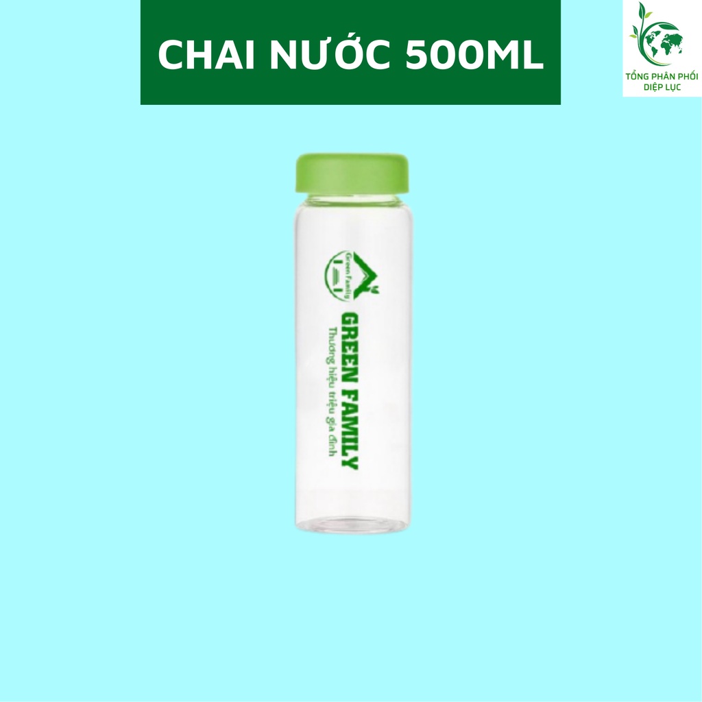 Bình nước nhựa Green Family an toàn, trẻ trung, năng động, tiện lợi mang theo mọi nơi - chai 500ml phù hợp mọi đối tượng