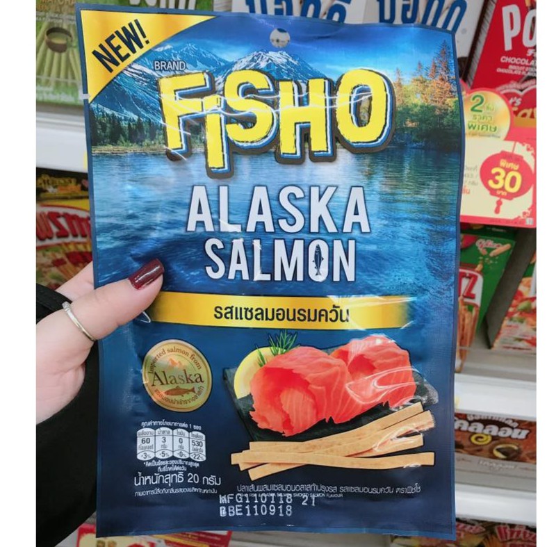 Khô cá sợi cá hồi alaska