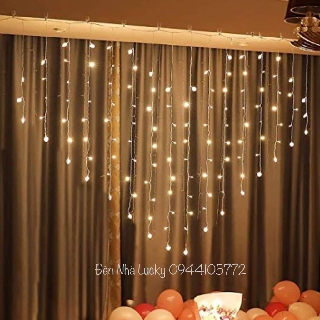 Top 7 mẫu đèn rèm/ đèn thả mành nhấp nháy trang trí phòng ngủ, quán cafe, trang trí giáng sinh tết