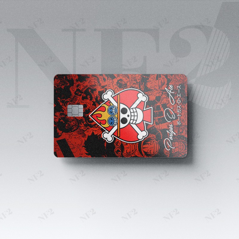 LOGO ONE PIECE - Decal Sticker Thẻ ATM (Thẻ Chung Cư, Thẻ Xe, Credit, Debit Cards) Miếng Dán Trang Trí NF2 Cards