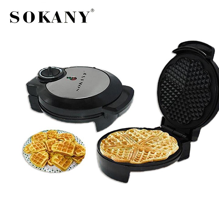 Máy Làm Bánh Waffle, bánh tổ ong, bánh kẹp SOKANY