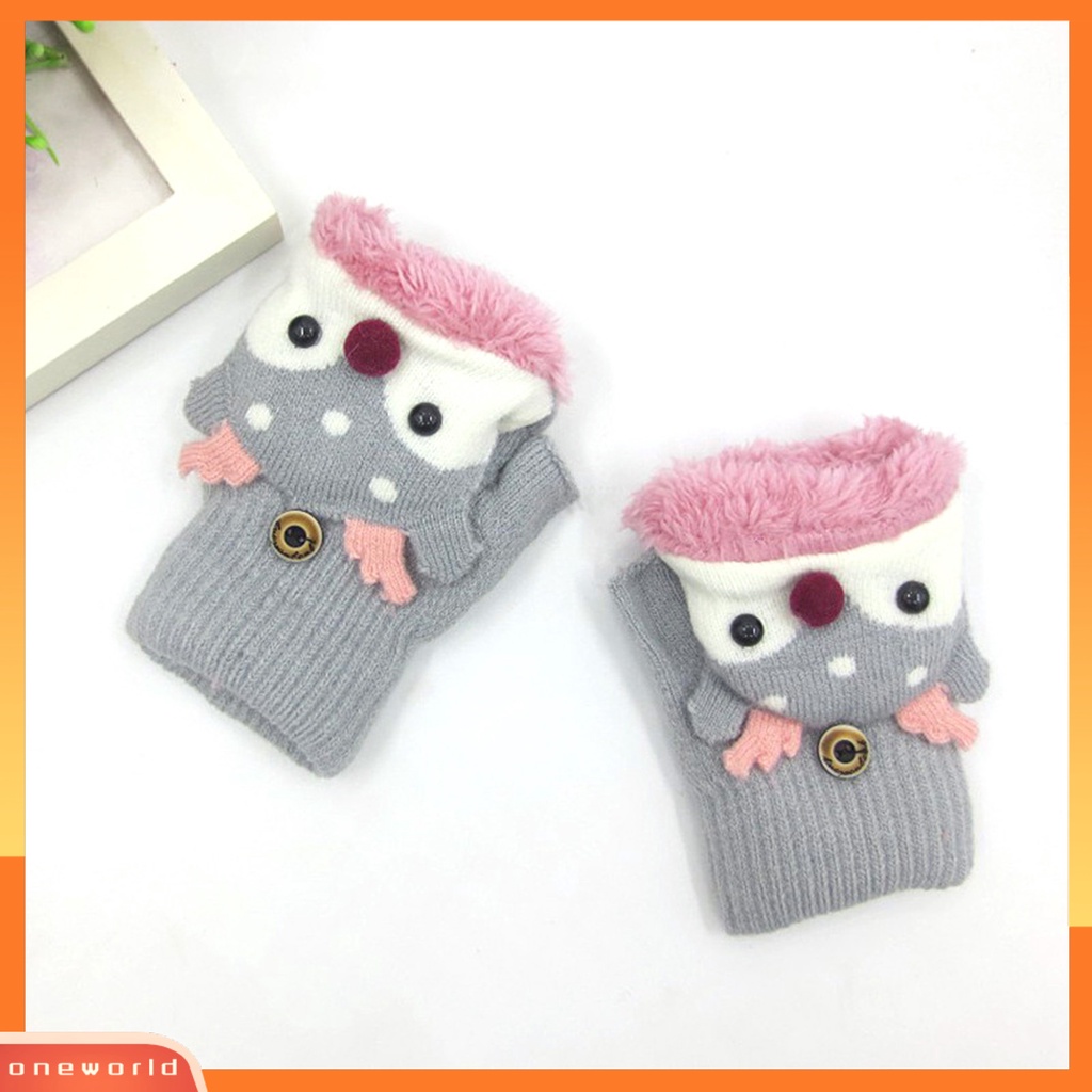 |Áo Thun In Hình ONEOR Thời Trang Năng Động| Găng Tay Len Hở Ngón Họa Tiết Tuần Lộc Hoạt Hình Dễ Thương Cho Bé