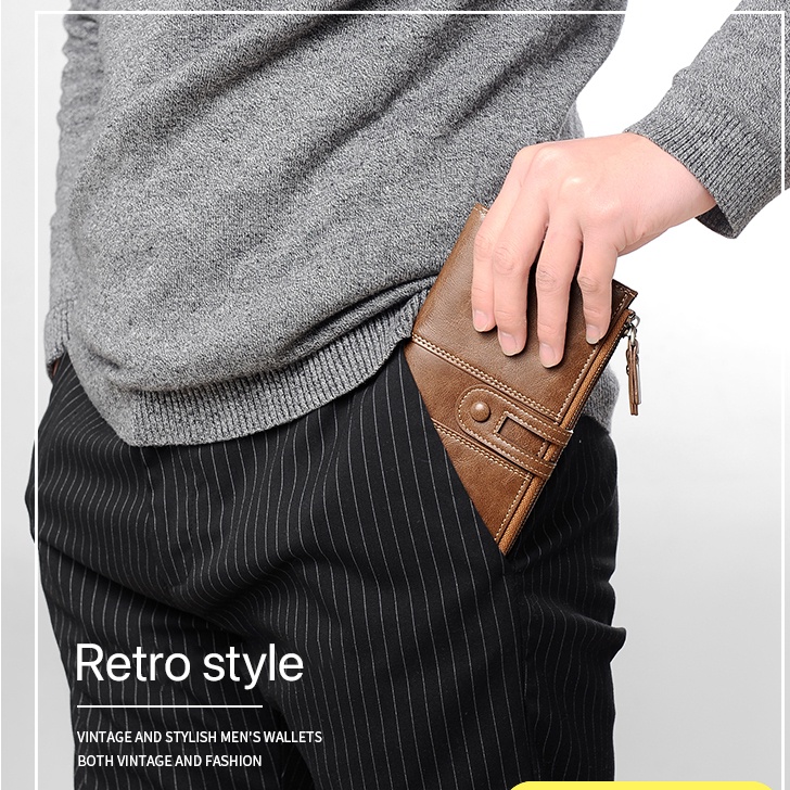 Ví Da Dài Thời Trang Dành Cho Nam Giá Đỡ