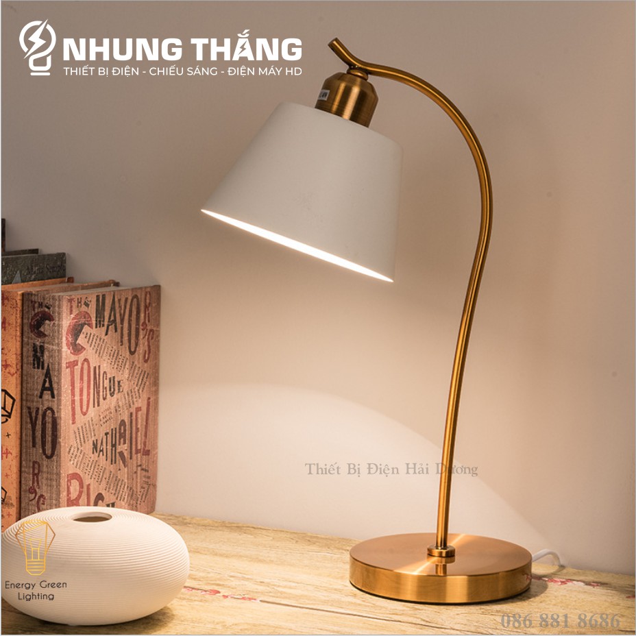 Đèn Bàn Học Đọc Sách, Làm Việc S3049 - Khung Kim Loại - Kiểu Dáng Sang Trọng - Tặng Kèm Bóng Led - Bảo Hành 12 Tháng